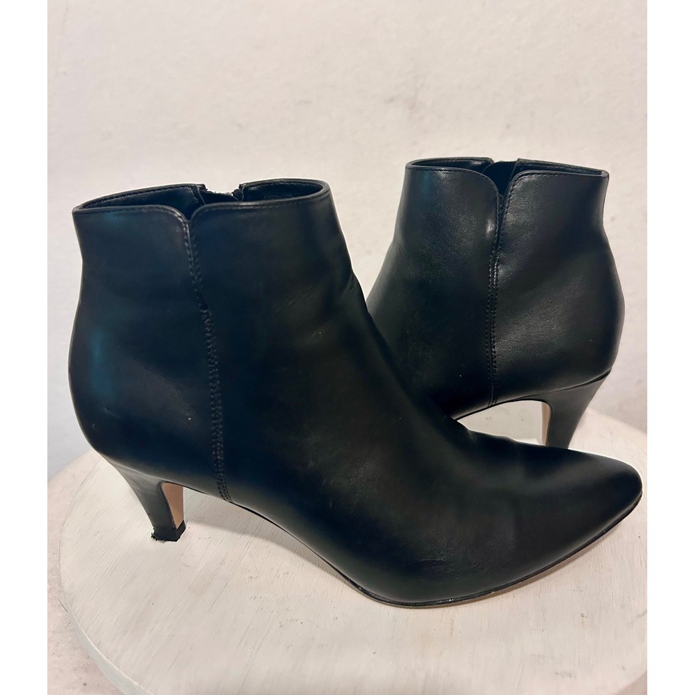 Limelight Moira Womens Black Pointed Toe Kitten Heel Ankle Boots Size 6.5 - Picture 2 of 8